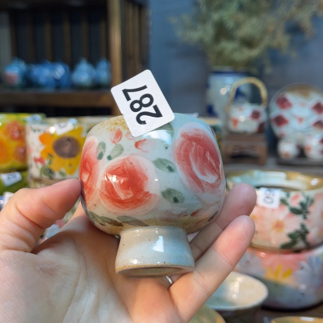 杯素浅陶瓷手工手绘