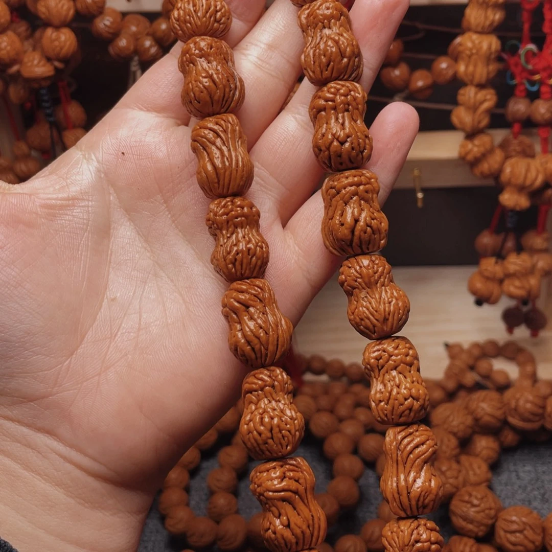 木质类龙纹桃枭手持