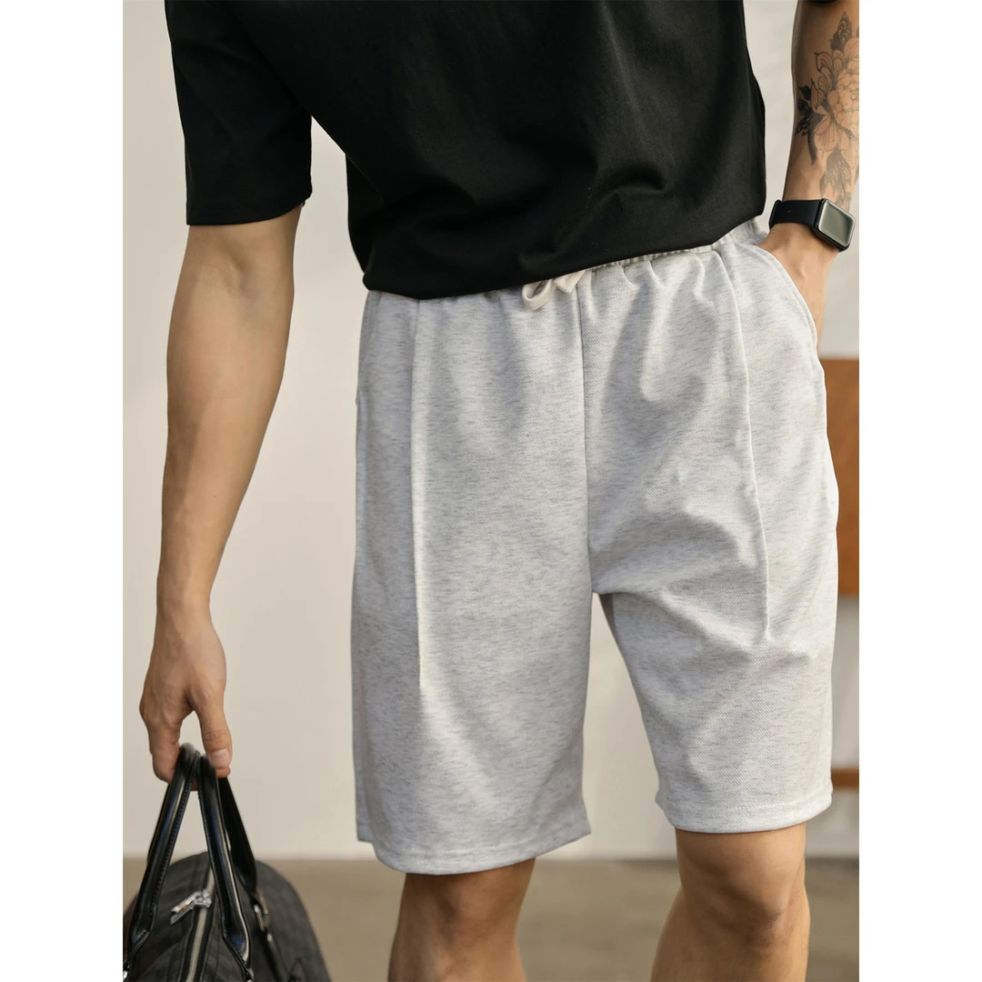 奥兰德保罗透气针织菠萝格短裤透气抽褶运动裤五分抽绳男士中裤潮