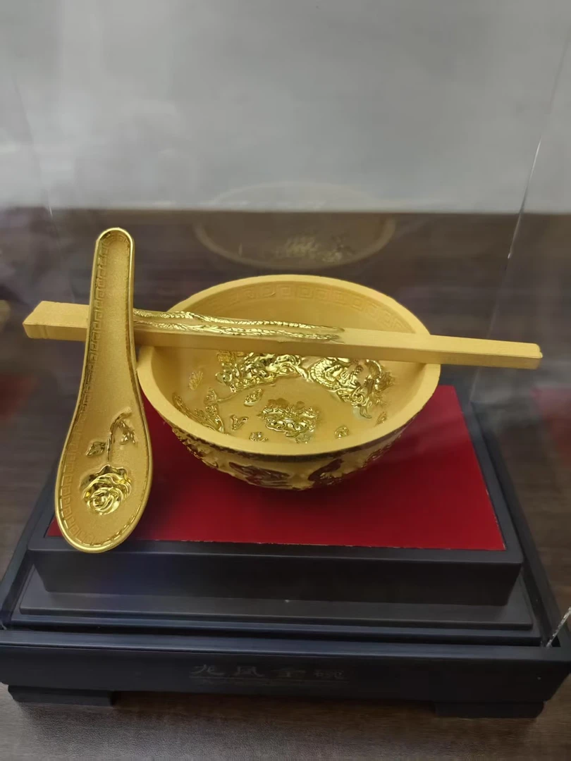 足银银制品 收藏级轻奢气质时尚百搭经典黄色摆件w21661