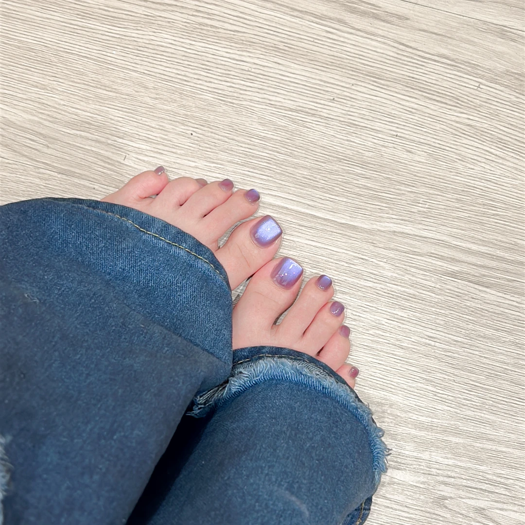 紫色玻璃珠猫眼显白百搭夏季脚趾甲  15ml瓶装 甲油胶需要照灯