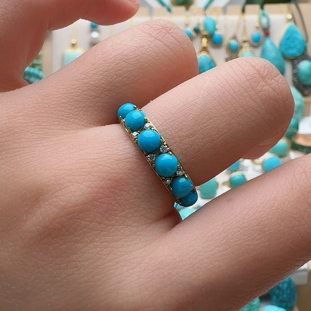 绿松石配饰18K金镶嵌