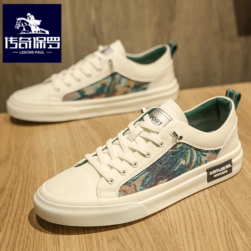 传奇保罗正版鞋子男款冬季软底轻便运动板鞋男士一脚蹬百搭休闲鞋