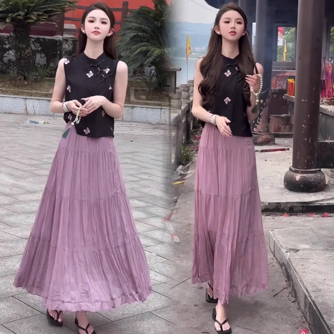 拉夏贝尔时尚新中式国风衬衫女夏季新款洋气显瘦盘扣百搭短袖上衣