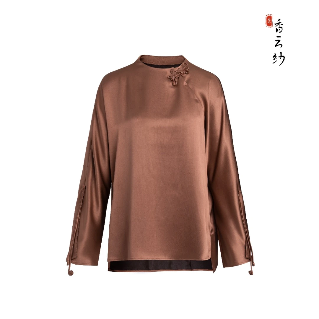 【香云走心】泥金系列重缎皮子料 套头衫24ZY41280039