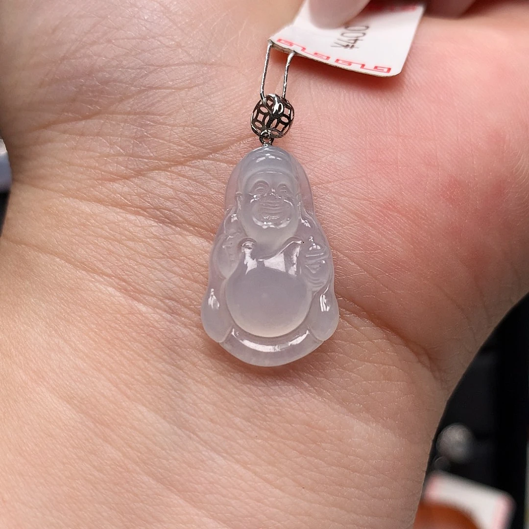 翡翠18K金镶嵌颈饰財爷