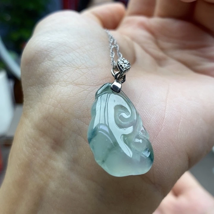 翡翠银S925镶嵌颈饰吊坠4