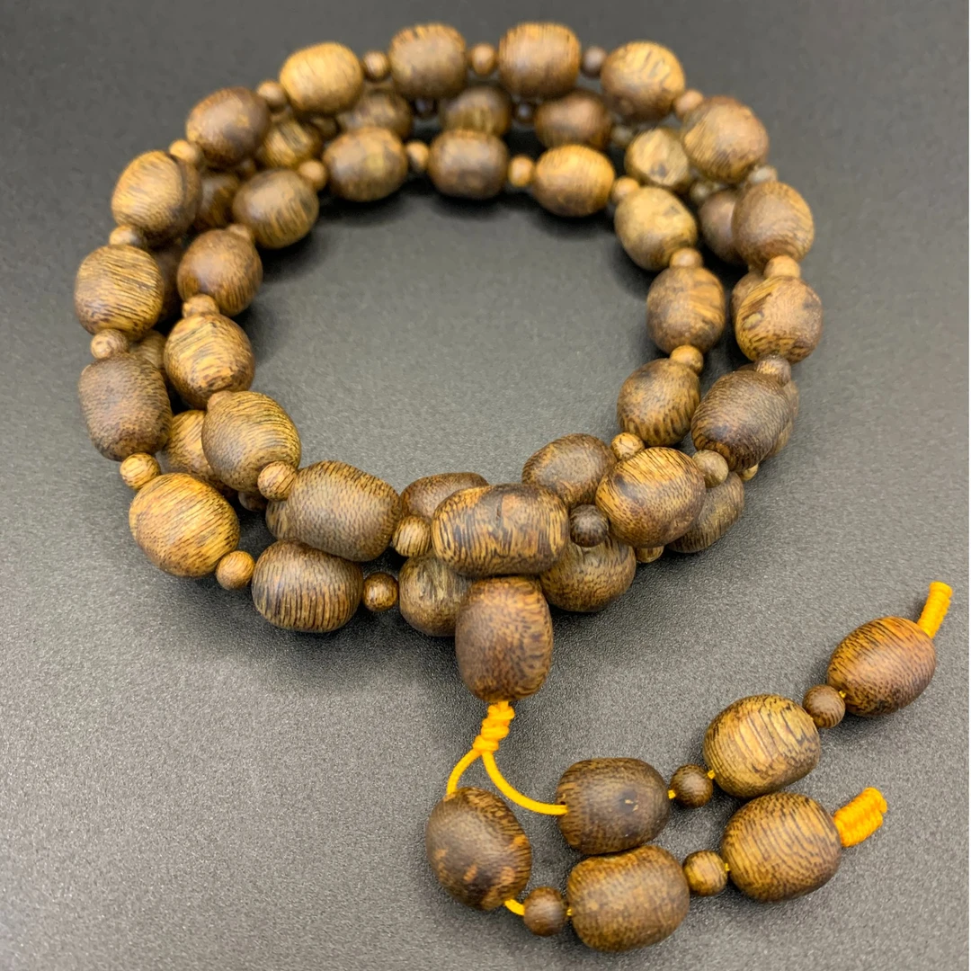 【乌身圆叶】沉香苹果珠留疤随形多圈海南莺歌绿奇楠多样性发其一