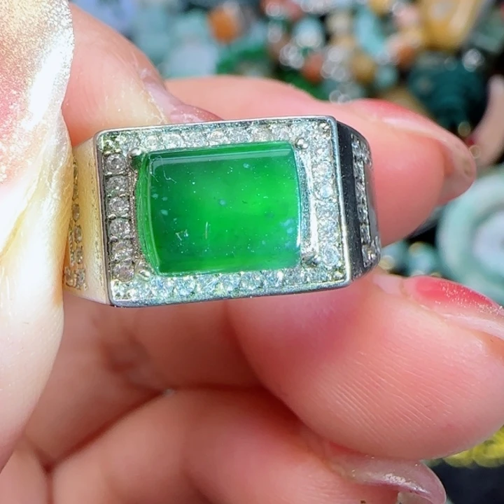 翡翠戒指未镶嵌天然A货42