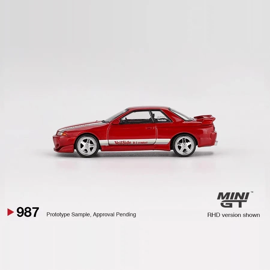 MINIGT 1:64 日产Skyline GT-R(R32) 987 宝石红 合金汽车模型