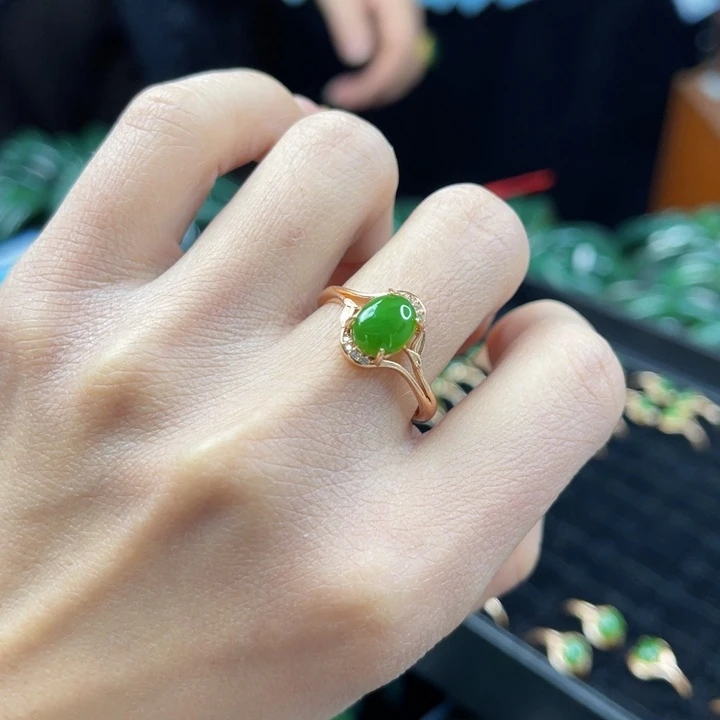 【闪购商品】和田玉（碧玉）戒指合金