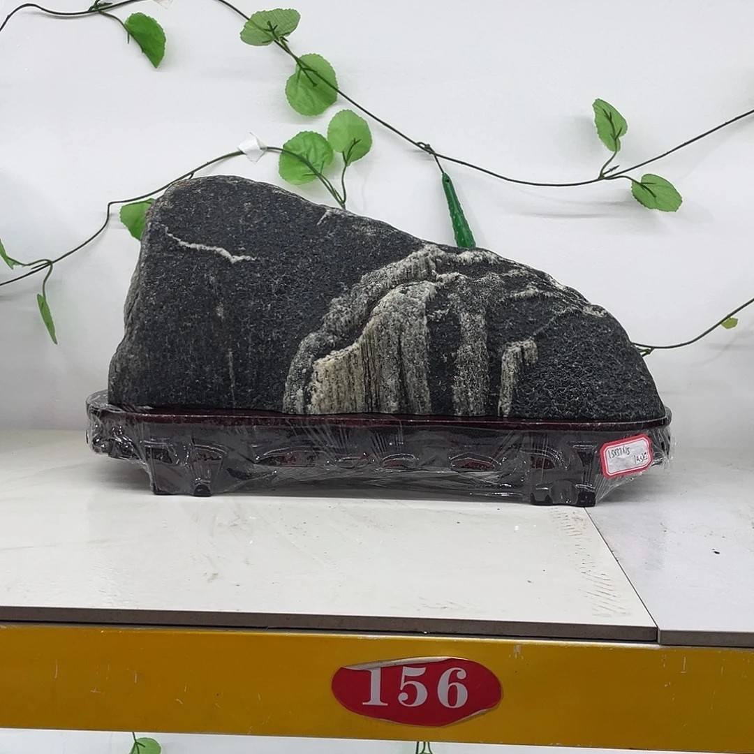 追***影石材靠山石平安石摆件