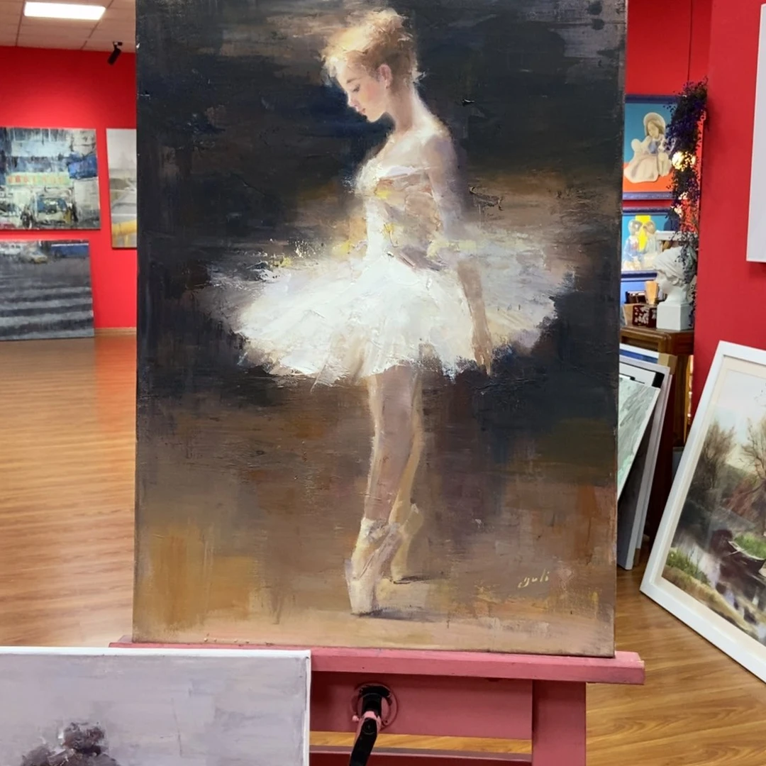 自***2油画郑育丽老师作品