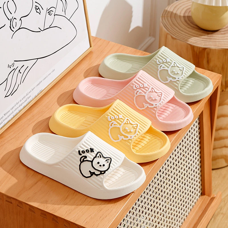 eva小猫拖鞋女家用防滑防臭夏季浴室凉拖男可爱室内家居凉拖情侣