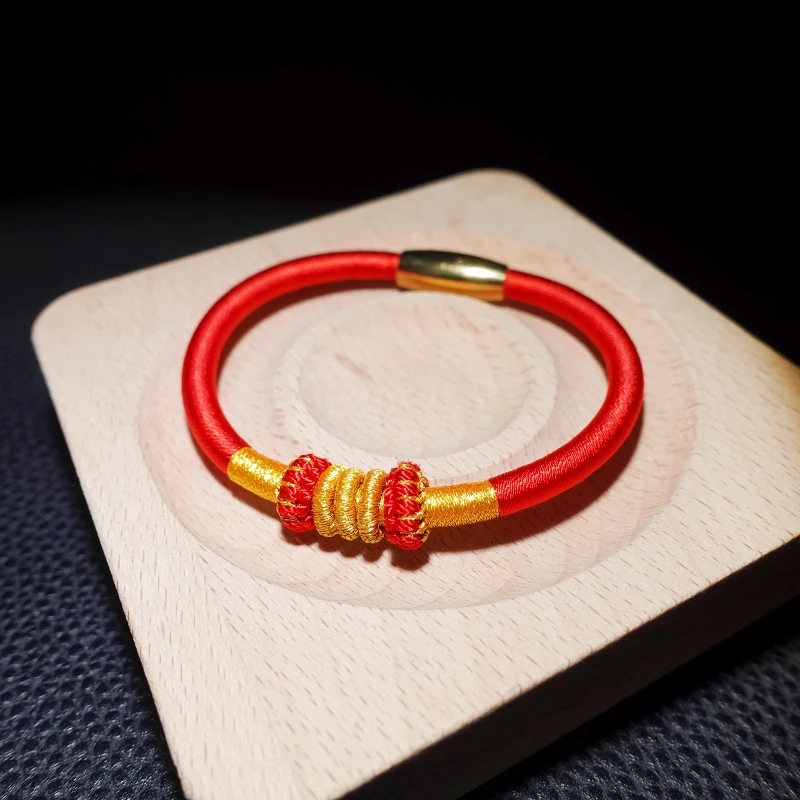 合金手链 云上琅声手编太岁本命年红绳朱砂平安马年马鼠牛兔手绳
