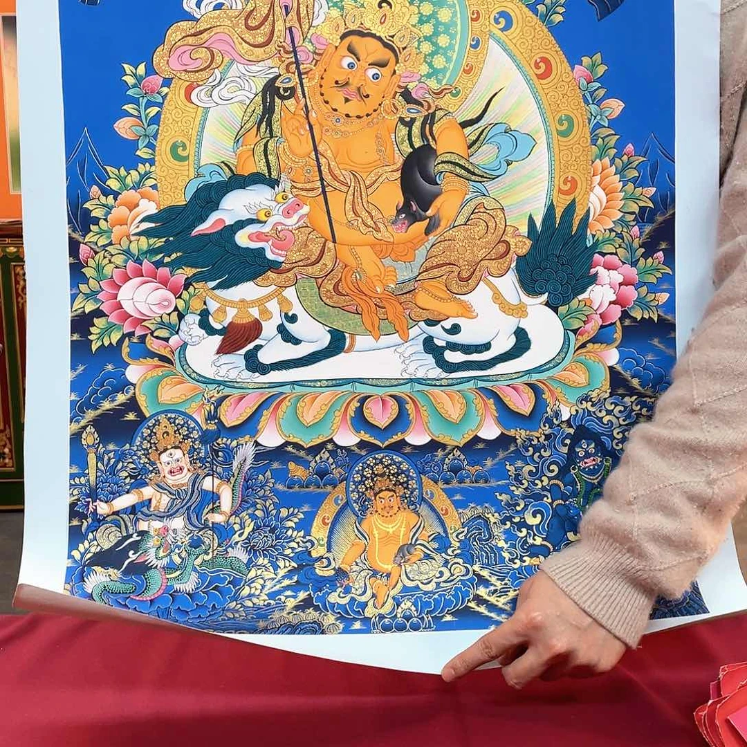 装裱画50×70财宝天纯手绘