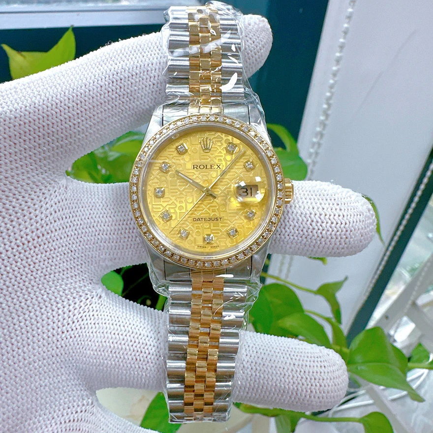 95新 Rolex/劳力士 大表姐/劳力士后镶里外钻机械男表16233表径36