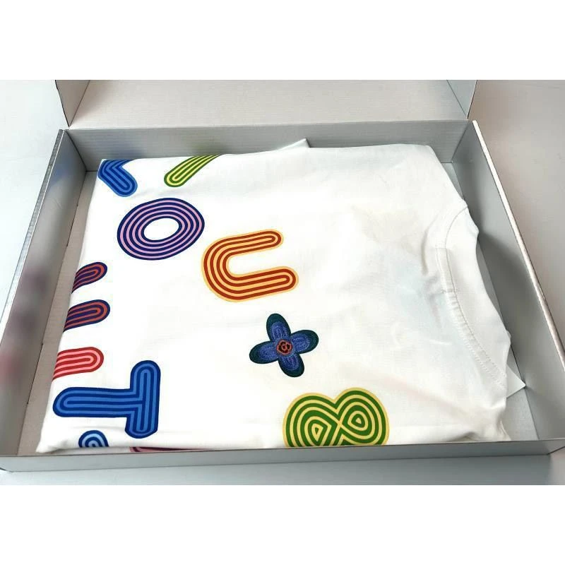 【老驴家多巴胺彩色字母L】夏天潮牌夏宽松休闲短袖J1022-coco-9193