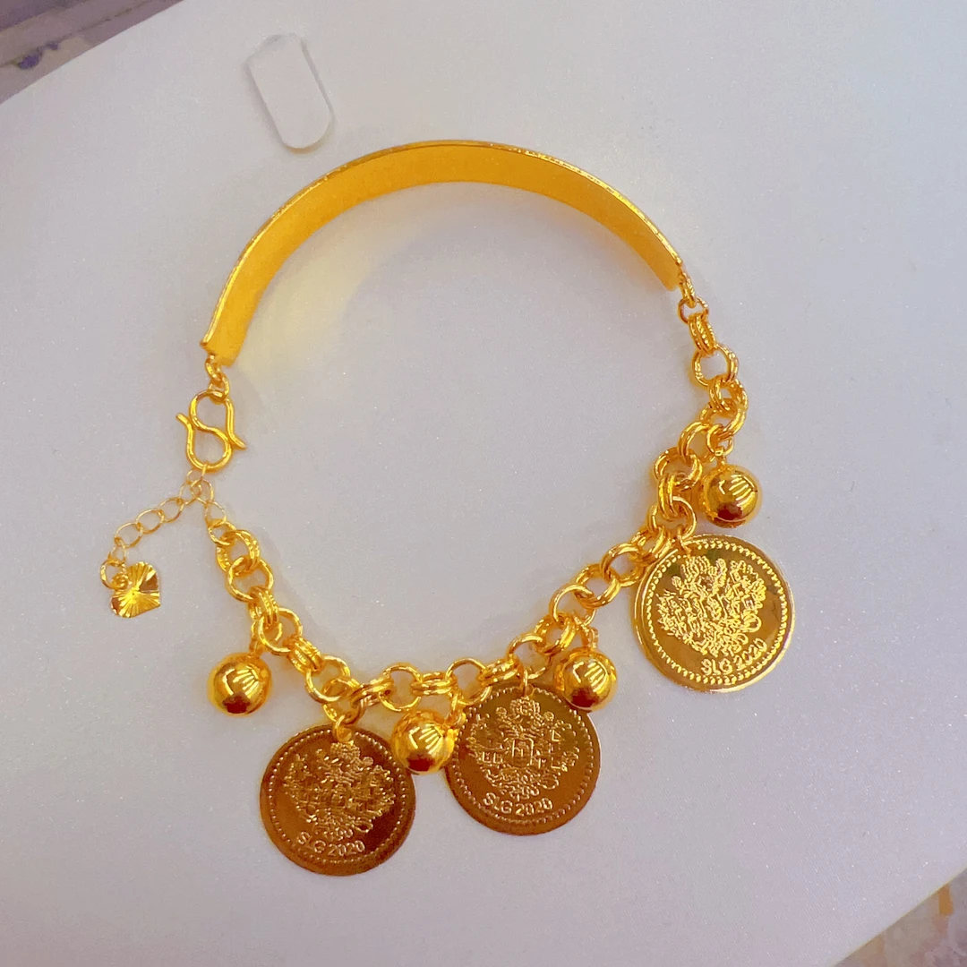 铜合金手镯 218新款手镯爆款白搭时尚金色铜合金白搭