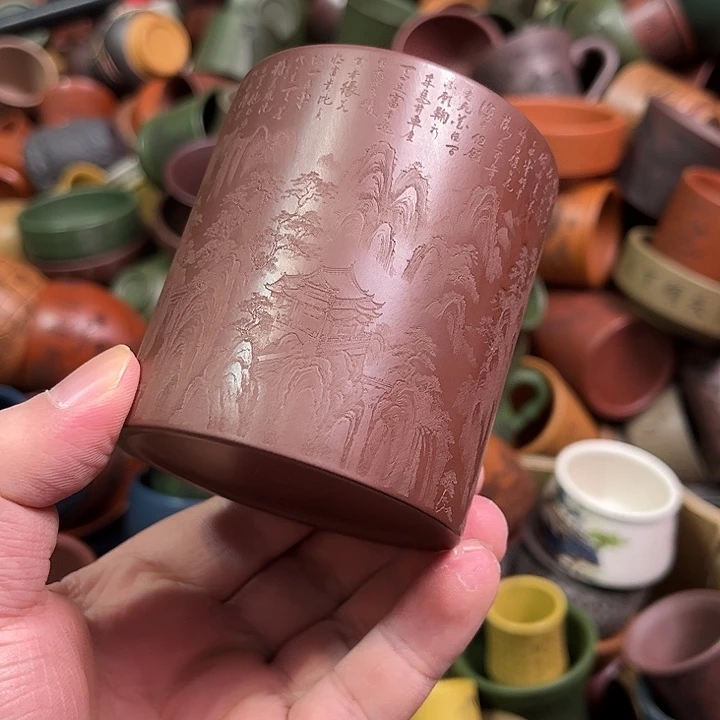 紫砂茶杯全手工紫砂主人杯