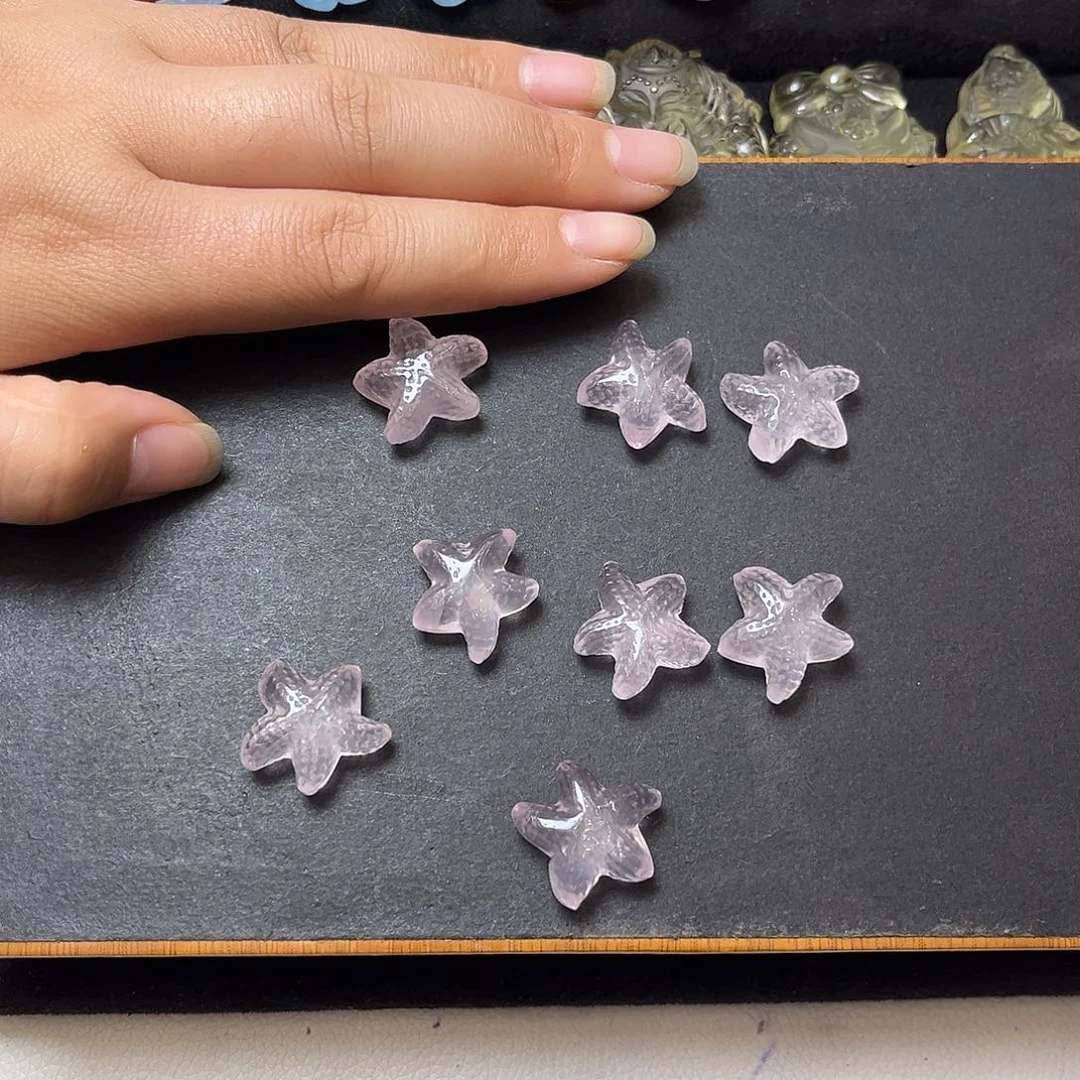 颈饰银S925镶嵌水晶粉水海星19