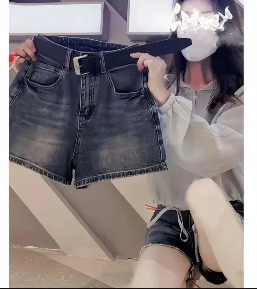 2025夏季新款牛仔短裤女装爆款a字高腰显瘦洋气女款时尚热裤2568