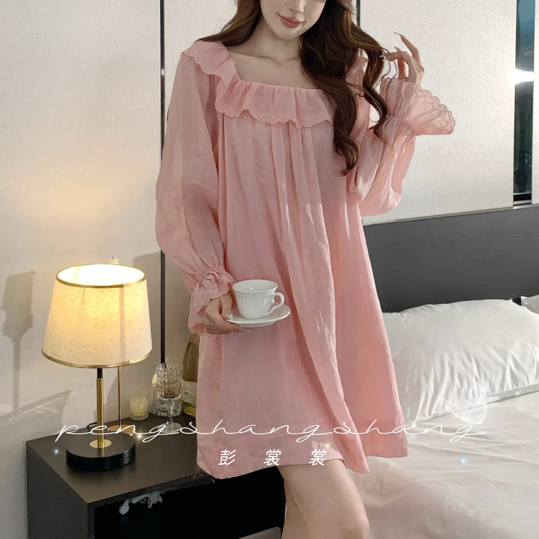 彭裳裳【粉黛韶光】气质性感时尚纯欲甜美可爱夏季轻奢清纯女士睡裙