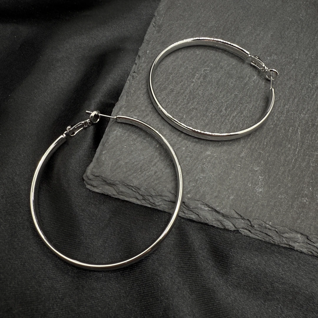 铜合金耳饰 0716 Acc-C76时尚百搭欧美简约素圈大耳圈