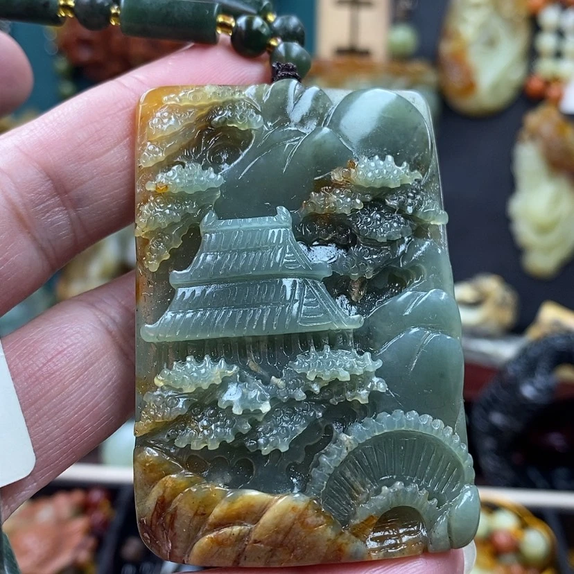 【闪购商品】蛇纹石玉吊坠未镶嵌