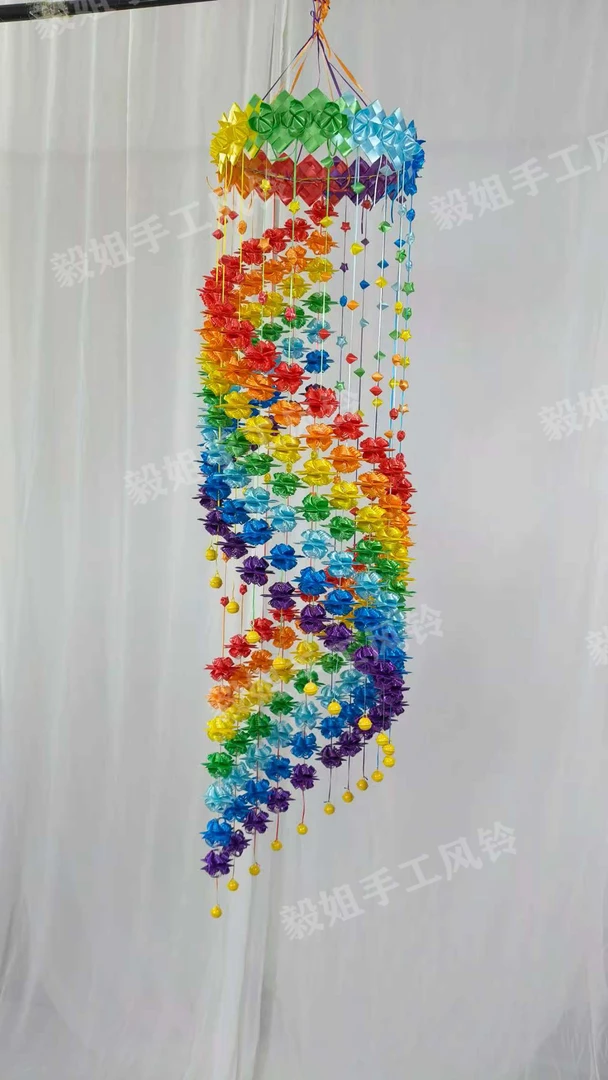手工彩带风铃材料包新房装饰生日礼物DIY家居挂饰