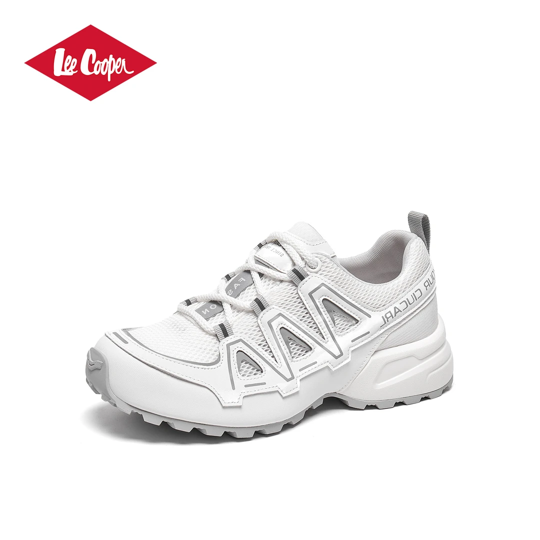 LEE COOPER网面透气慢跑老爹鞋女2025夏款交叉绑带低帮设计感潮鞋