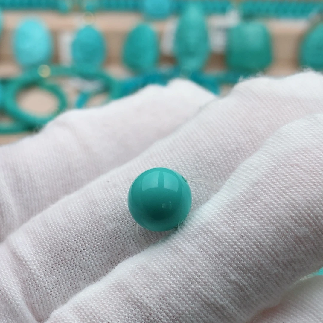 未镶嵌绿松石珠宝奇石9.2mm