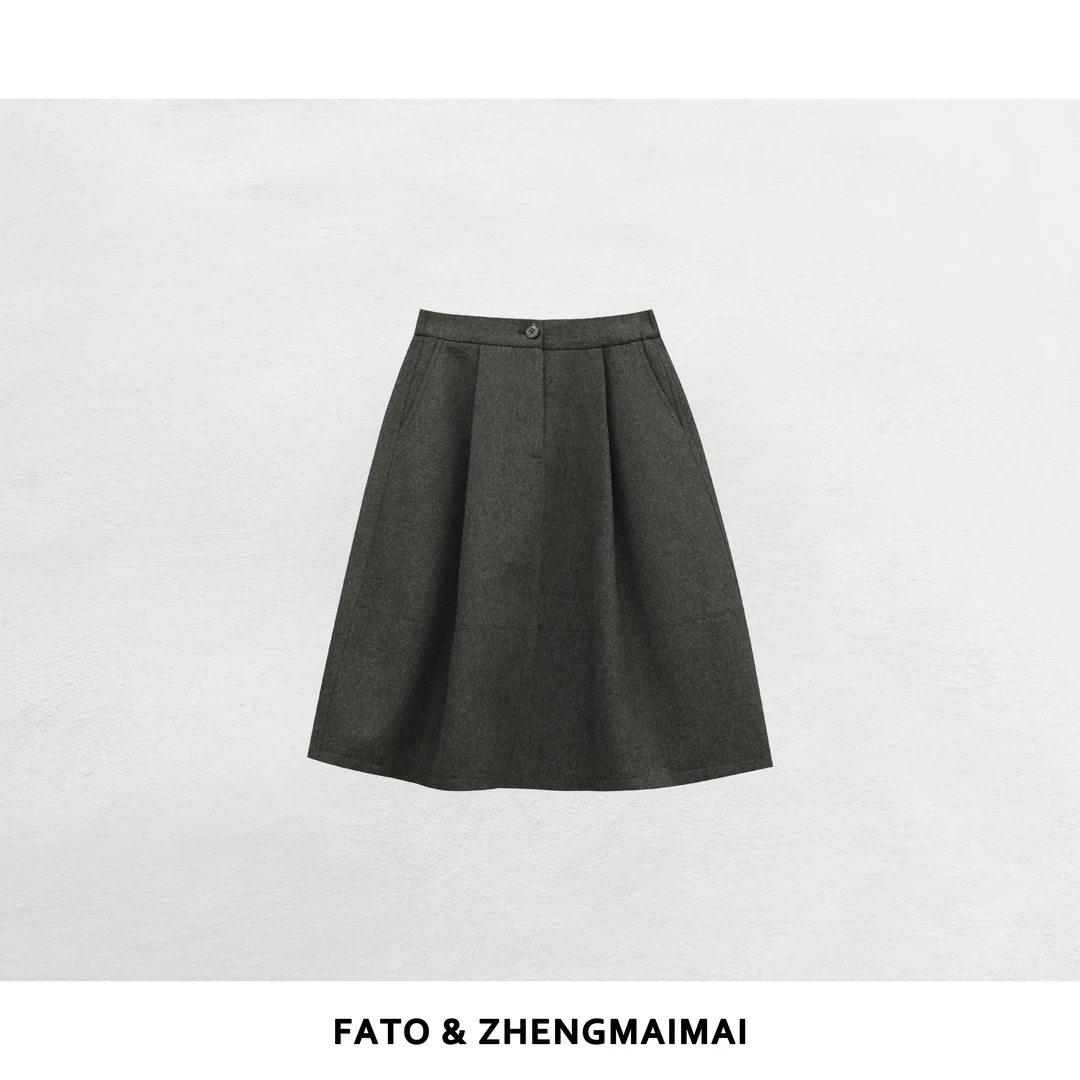 郑买买 月光漫舞 秋冬新款韩系学院风遮肉显瘦百搭半裙QDD51018Q1