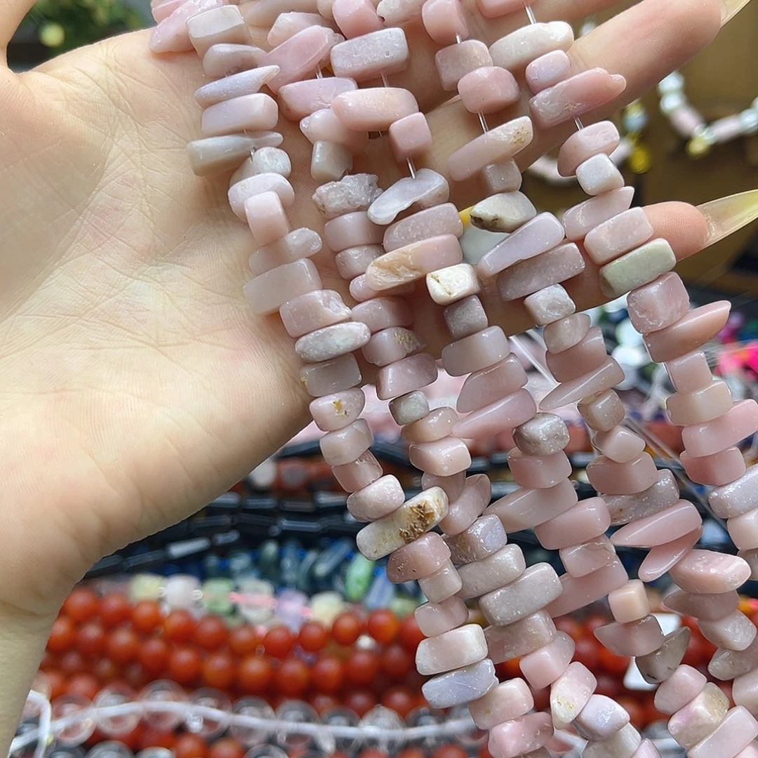 未镶嵌玛瑙/玉髓珠宝半成品/粉澳宝长牙10*16mm 68号