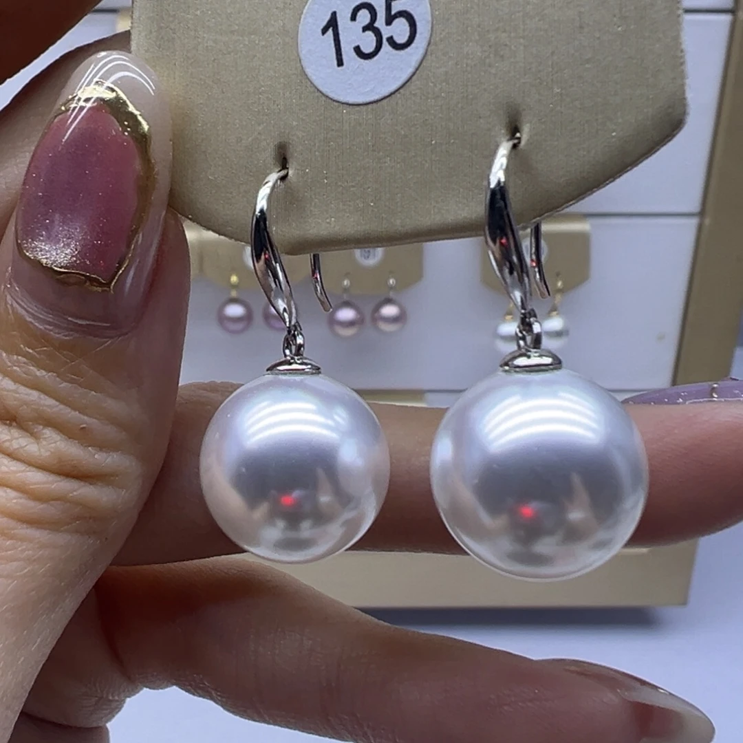 银S925镶嵌淡水珍珠耳饰