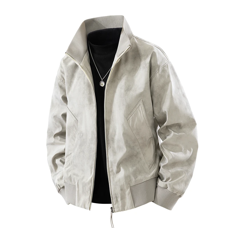 Fervemore费韦戈摩时尚立领商务休闲百搭外套男士春秋款防风夹克