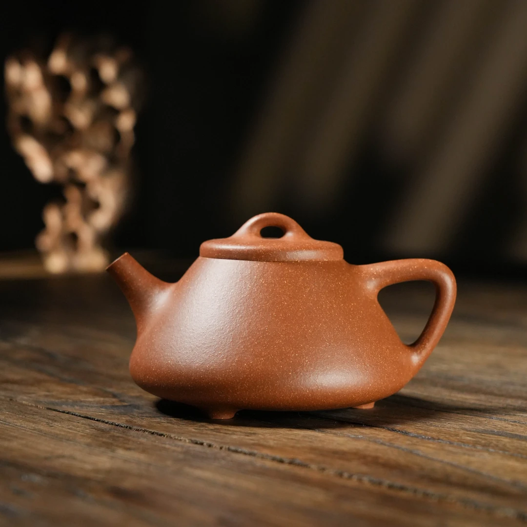 原矿黄降坡【子冶石瓢】300ccHJP宜兴紫砂壶B1-210茶壶