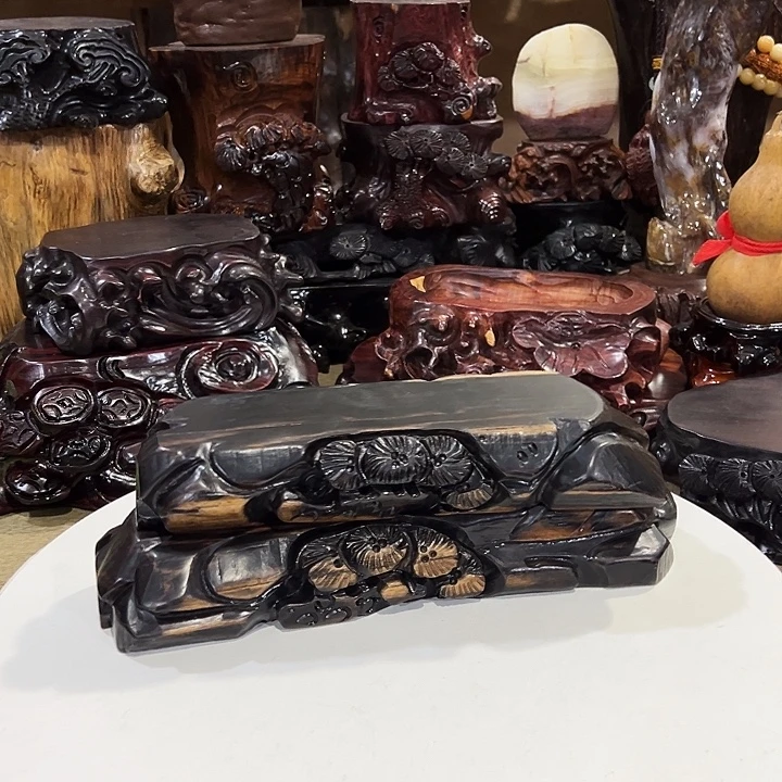 木乌木紫光檀底座两个