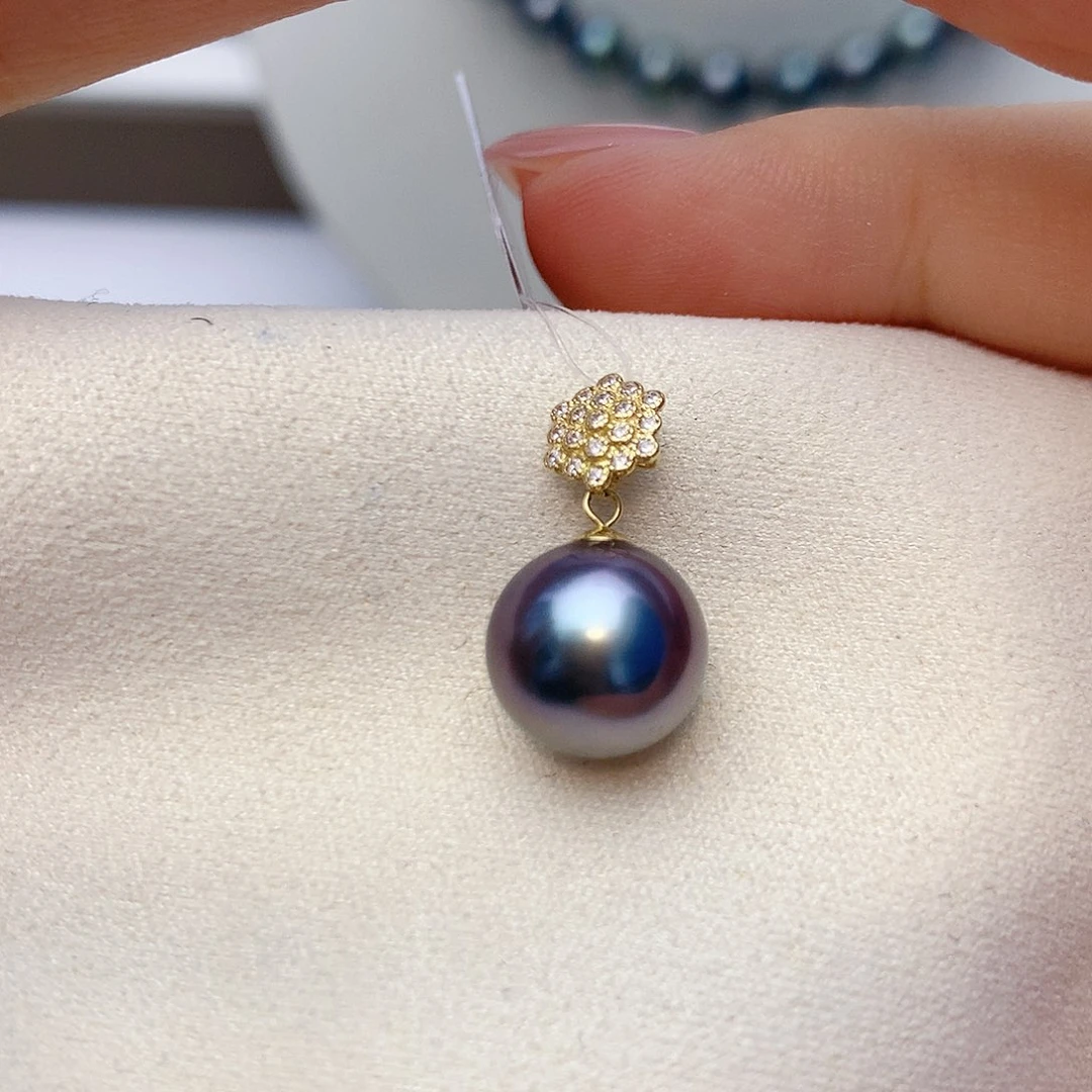 颈饰18K金镶嵌海水珍珠W67