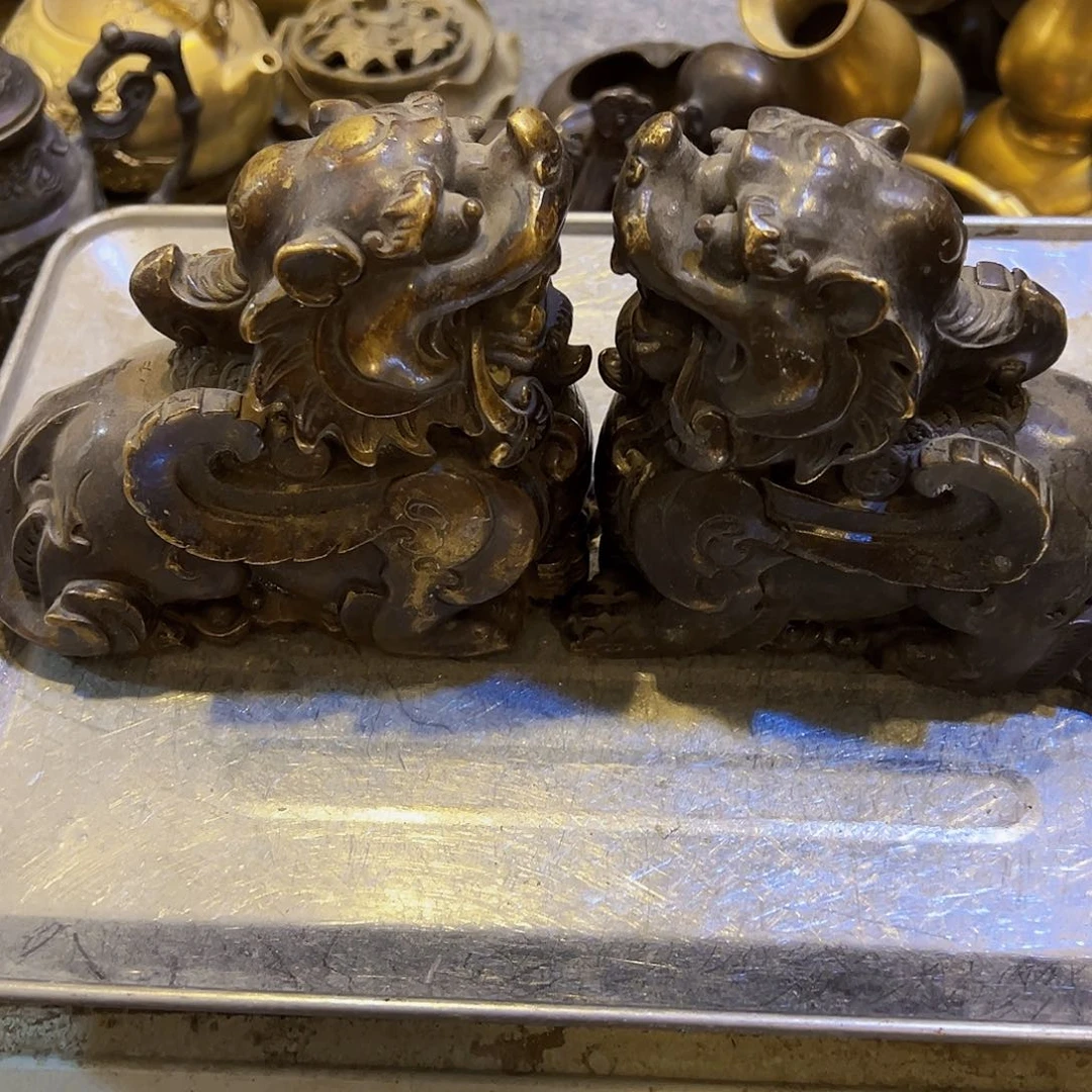 山****哥黄铜摆件工艺品，