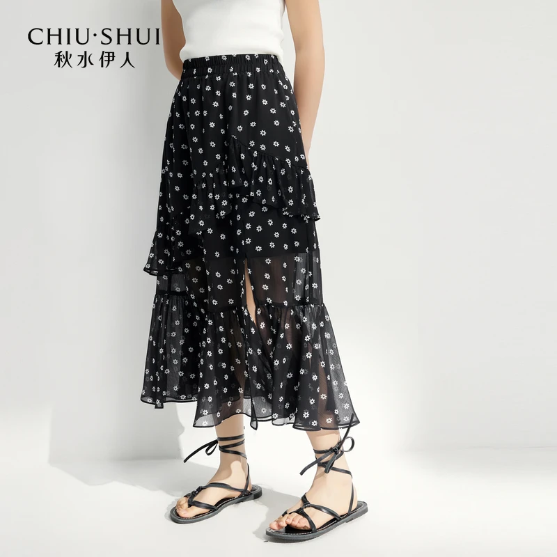 【赵老板专属】秋水伊人开叉鱼尾半身裙春季H型长裙625101B090200