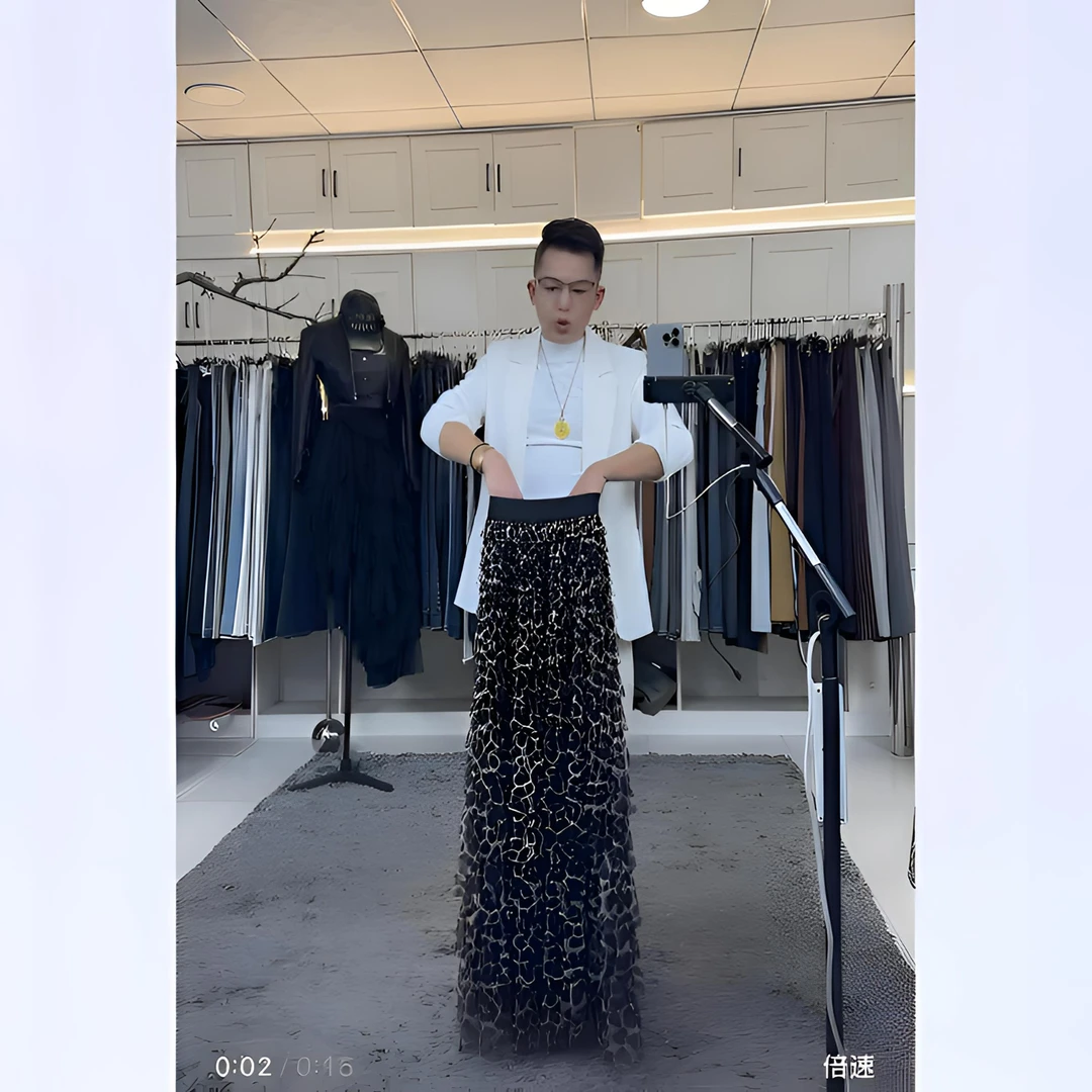 燕龙服饰3001豹纹半身裙女夏季新款高级轻奢气质时尚百搭高腰显瘦