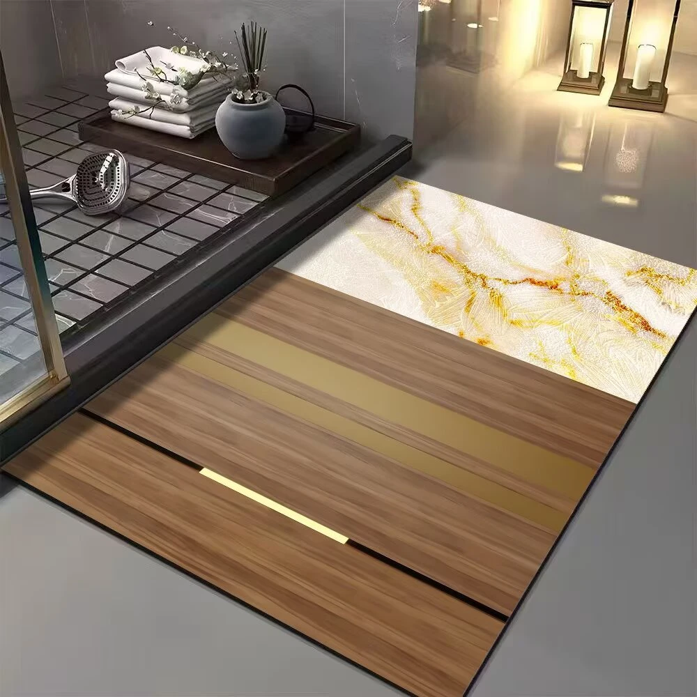 （皮革材质）入户门垫子卫生间浴室厕所脚垫免洗可擦防水防油地垫