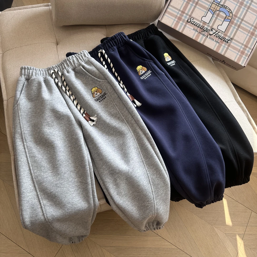 【正品哈吉犬】25年春季新儿童男女百搭卫裤长裤休闲运动百搭H7018