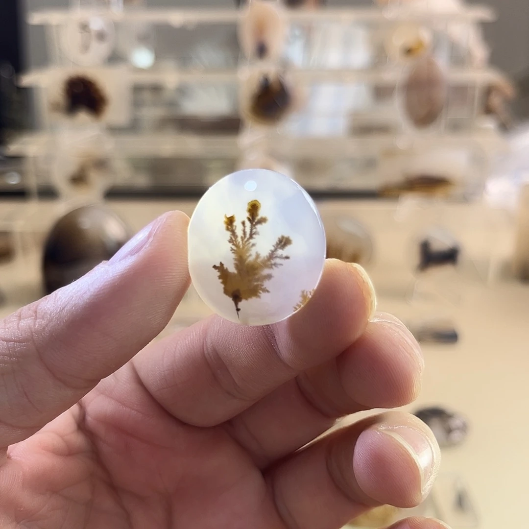 玛瑙/玉髓吊坠(不含链)足银镀金镶嵌