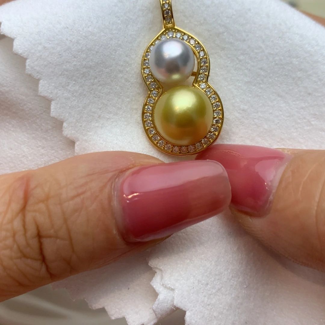 海水珍珠银S925镶嵌颈饰