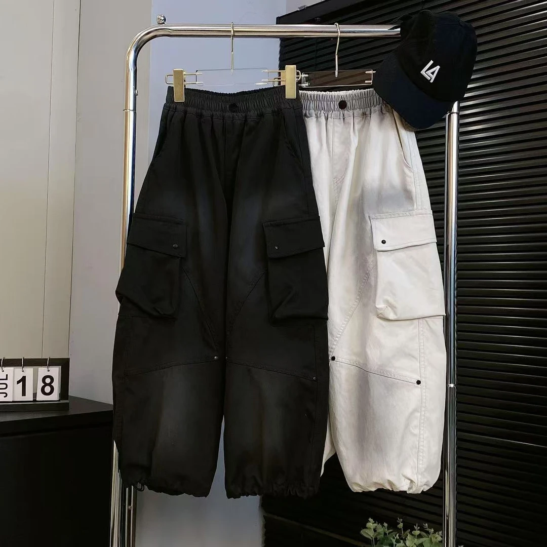 【嘟妈童装】2025男童百搭春季宽松工装裤中大童薄款裤子6925