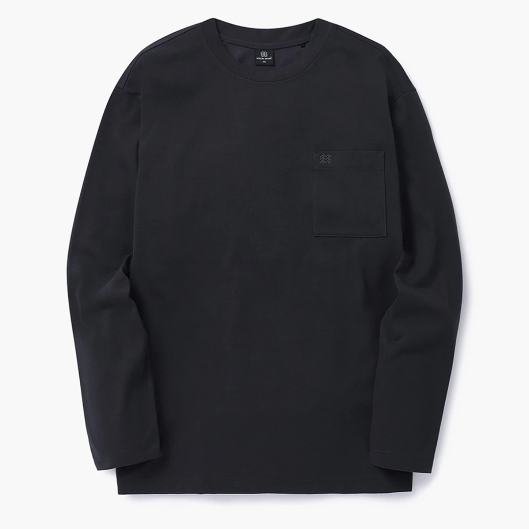 KOLON SPORT/可隆【卡码拍小】圆领口袋内搭卫衣通勤长袖 23411