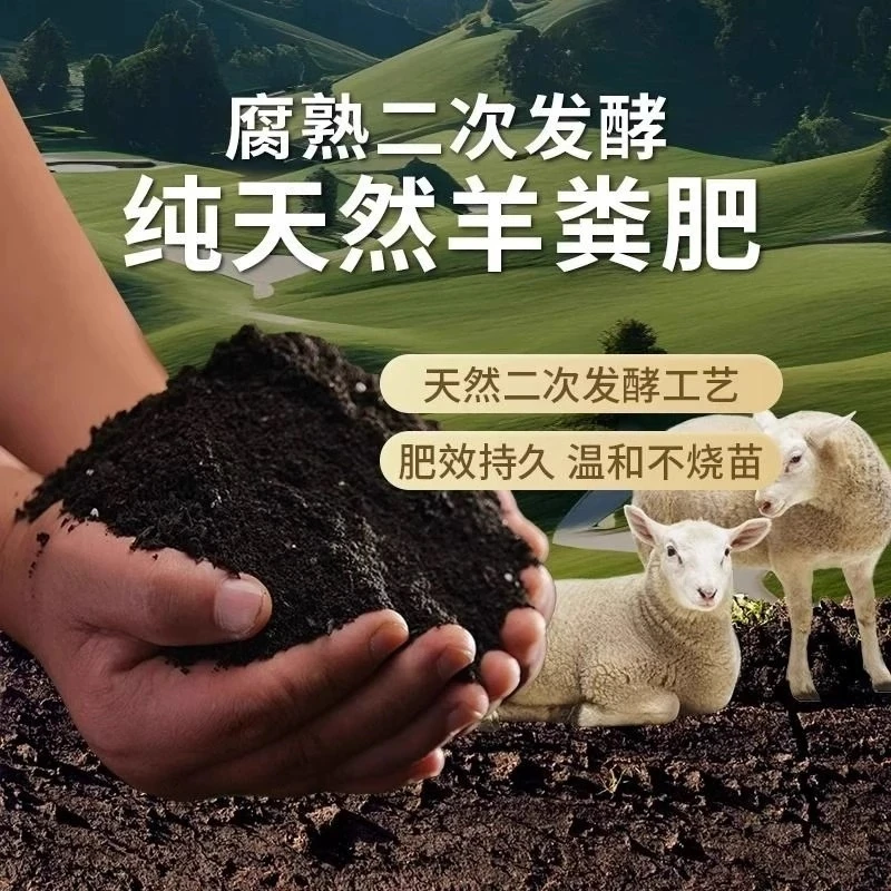 羊粪发酵有机肥料蔬菜专用花肥发酵羊粪农家肥腐熟种菜花肥正品
