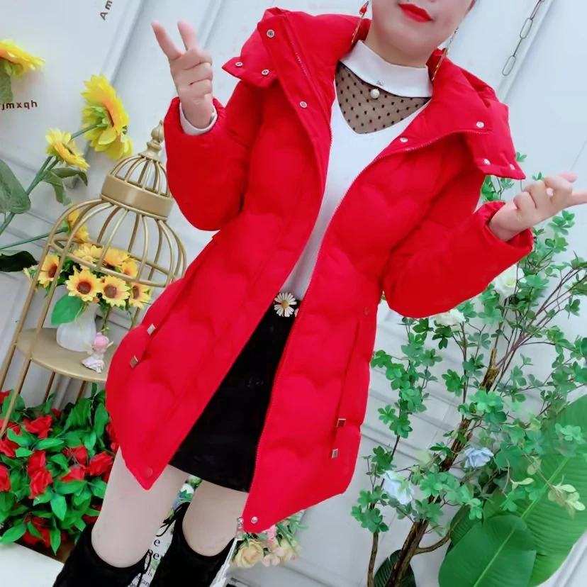 中长款帽子可拆卸修身加厚保暖棉衣棉服冬季收腰显瘦百搭外套女